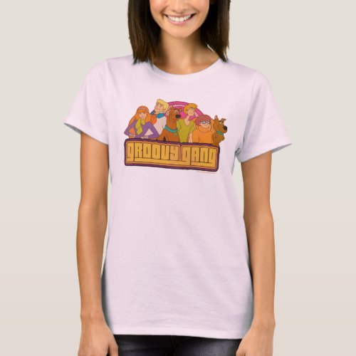 Scooby_Doo  Groovy Gang Retro Cartoon Graphic T_Shirt