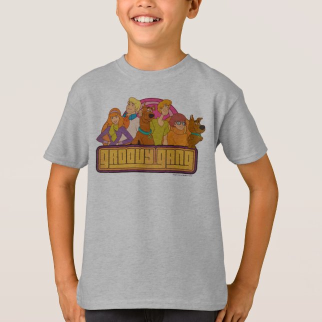 Scooby-Doo | "Groovy Gang" Retro Cartoon Graphic T-Shirt (Front)