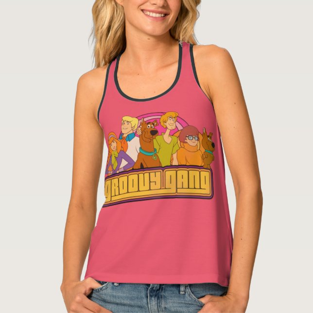 Scooby-Doo | "Groovy Gang" Retro Cartoon Graphic Tank Top (Front)