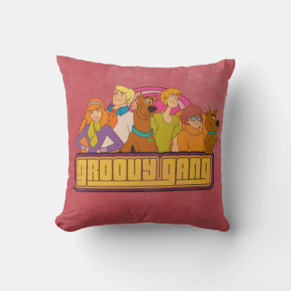 Scooby-Doo | "Groovy Gang" Retro Cartoon Graphic Throw Pillow