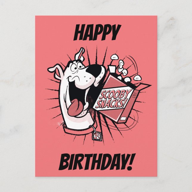 Scooby-Doo Halftone Scooby Snacks Postcard (Front)