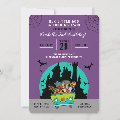 Scooby_Doo  Halloween 2nd Birthday Invitation