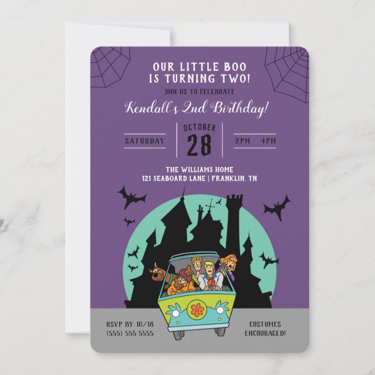 Scooby-Doo | Halloween 2nd Birthday Invitation