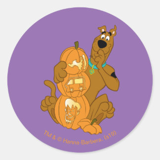 Scooby-Doo | Halloween Jack-O-Lantern Classic Round Sticker