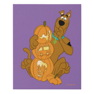 Scooby-Doo Halloween Jack-O-Lantern Faux Canvas Print