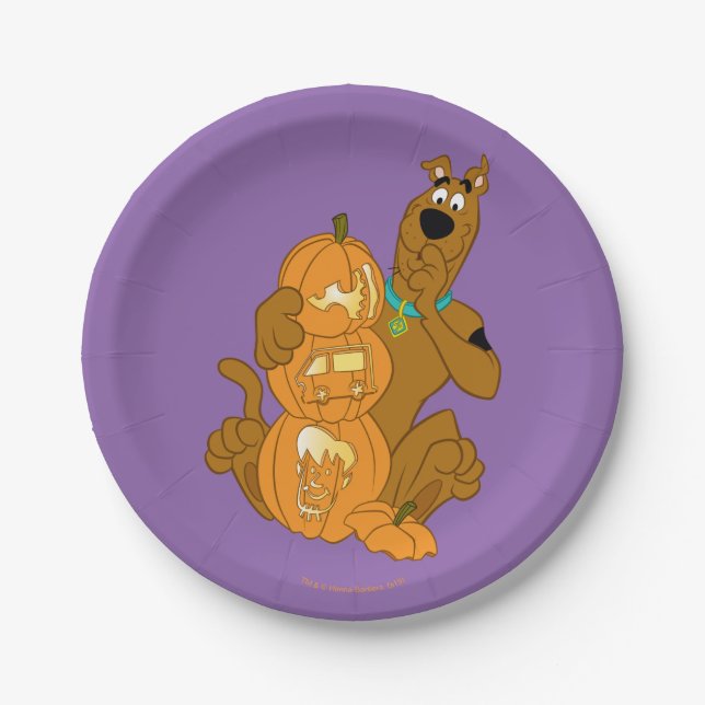 Scooby-Doo | Halloween Jack-O-Lantern Paper Plates (Front)