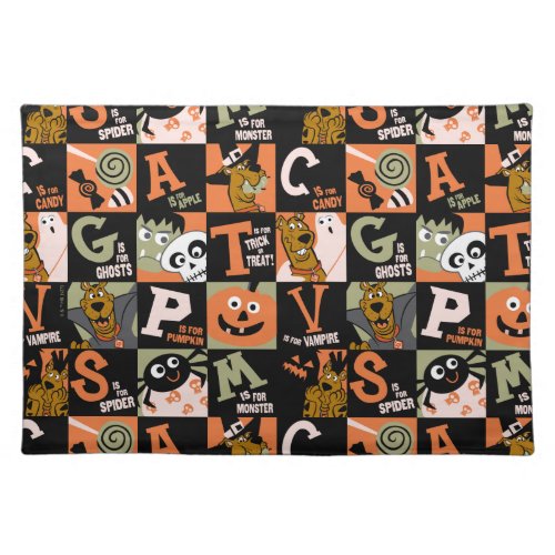 Scooby_Doo  Halloween Pattern Cloth Placemat