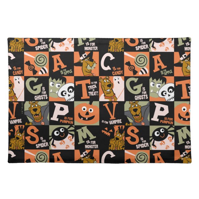 Scooby-Doo | Halloween Pattern Cloth Placemat (Front)