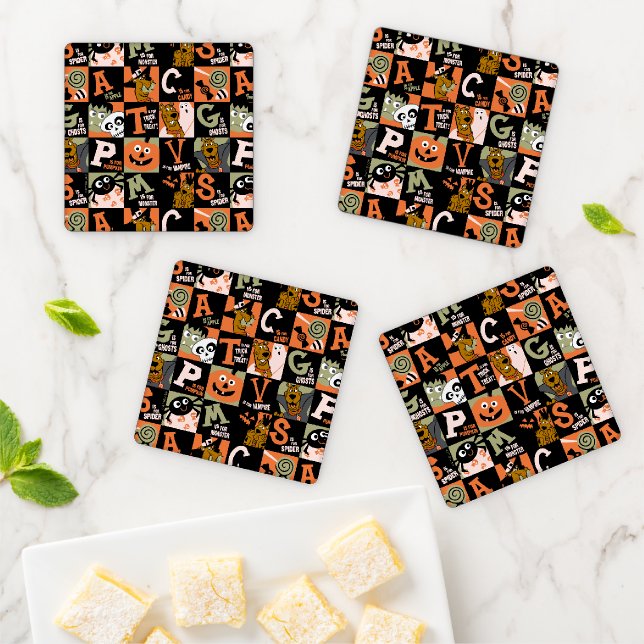 Scooby-Doo | Halloween Pattern Coaster Set (In Situ)