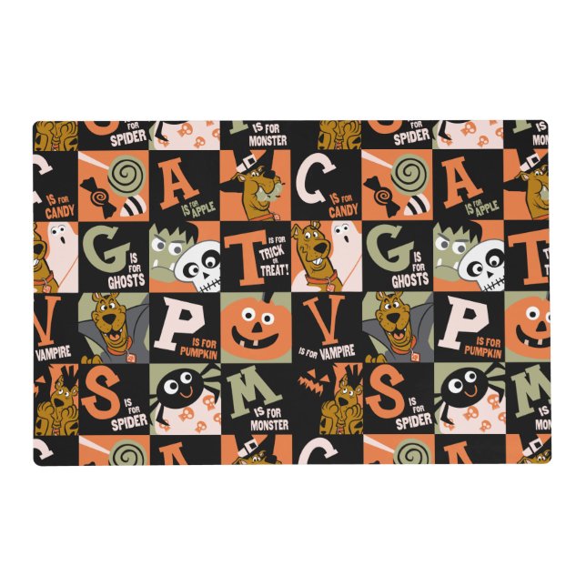 Scooby-Doo | Halloween Pattern Placemat (Front)