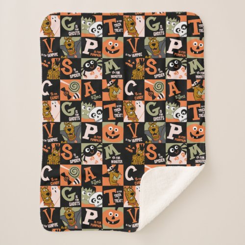 Scooby_Doo  Halloween Pattern Sherpa Blanket
