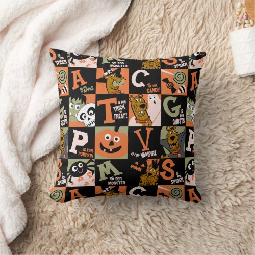 Scooby_Doo  Halloween Pattern Throw Pillow