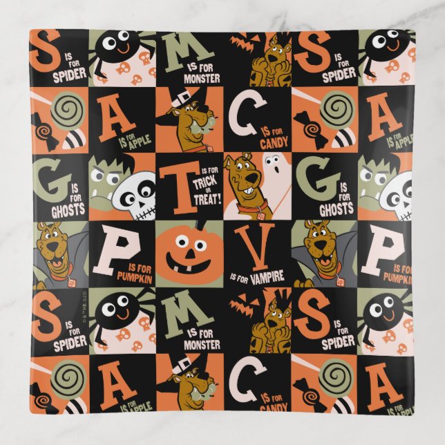 Scooby-Doo | Halloween Pattern Trinket Tray (Front)