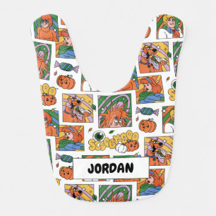 Scooby-Doo Halloween Photos Pattern Baby Bib