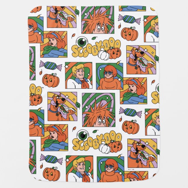 Scooby-Doo Halloween Photos Pattern Baby Blanket (Front)