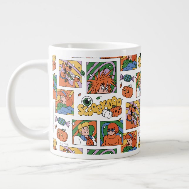 Scooby-Doo Halloween Photos Pattern Giant Coffee Mug (Left)