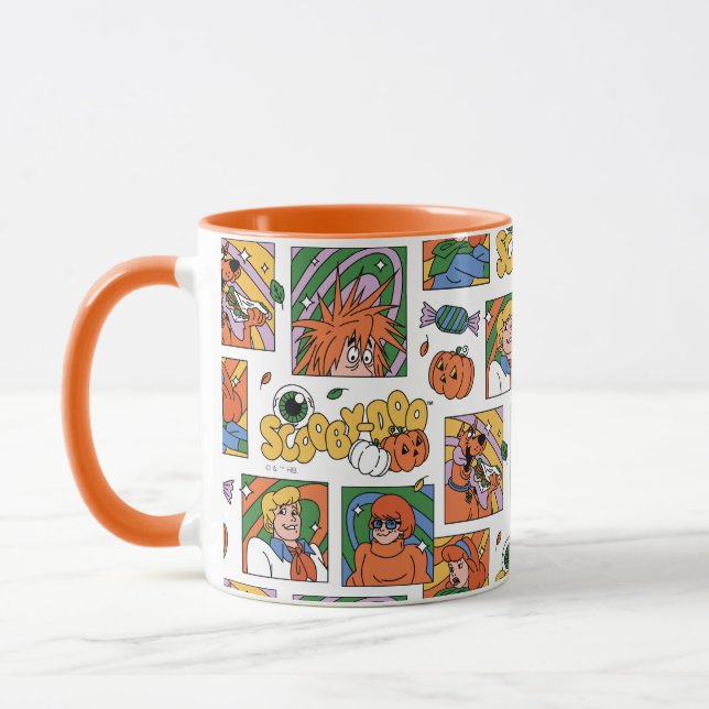 Scooby-Doo Halloween Photos Pattern Mug (Left)