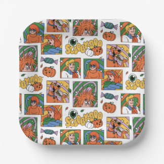 Scooby-Doo Halloween Photos Pattern Paper Plates