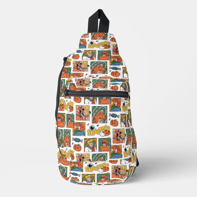Scooby-Doo Halloween Photos Pattern Sling Bag (Front)
