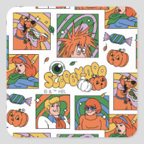 Scooby-Doo Halloween Photos Pattern Square Sticker