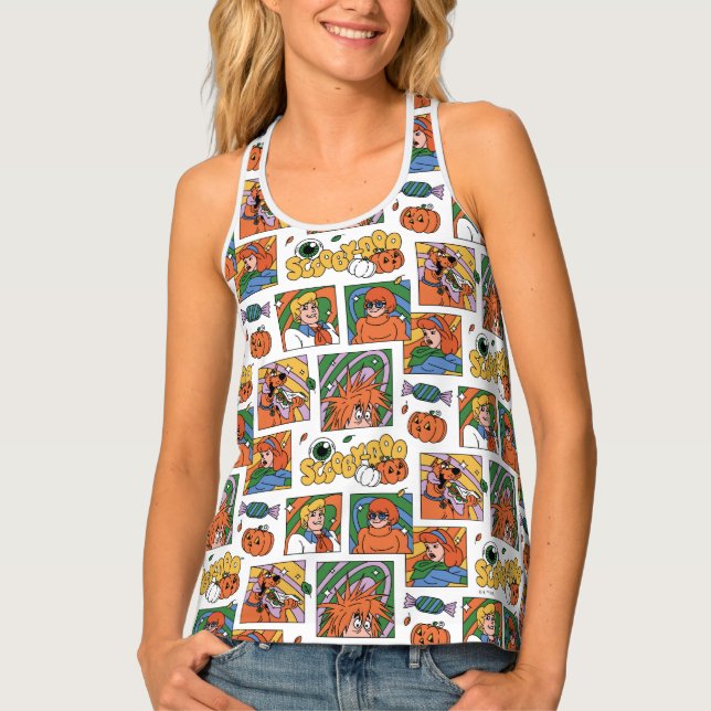 Scooby-Doo Halloween Photos Pattern Tank Top (Front)