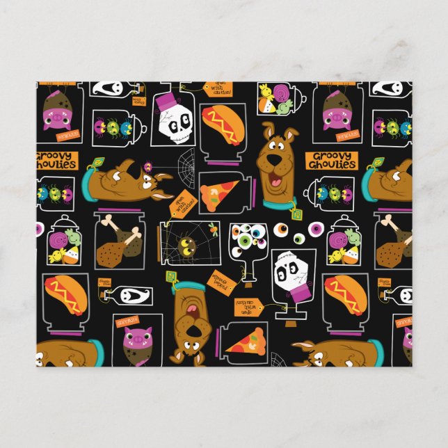 Scooby-Doo | Halloween Scooby-Doo Pattern Postcard (Front)
