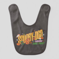Scooby-Doo Halloween Snack Logo Baby Bib
