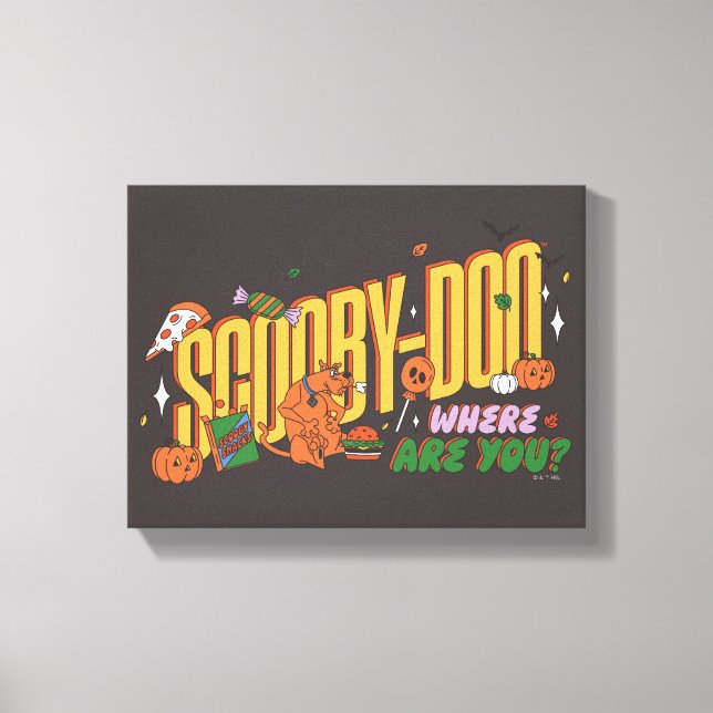 Scooby-Doo Halloween Snack Logo Canvas Print (Front)