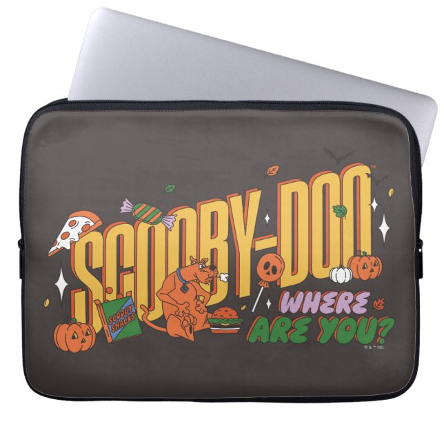 Scooby-Doo Halloween Snack Logo Laptop Sleeve (Front)