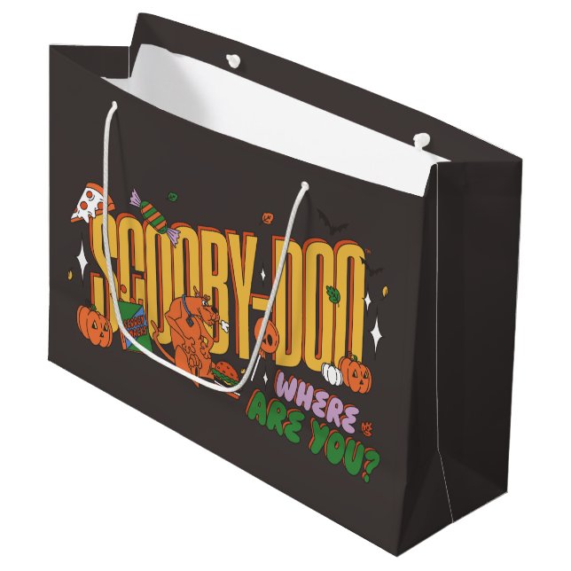 Scooby-Doo Halloween Snack Logo Large Gift Bag (Front Angled)