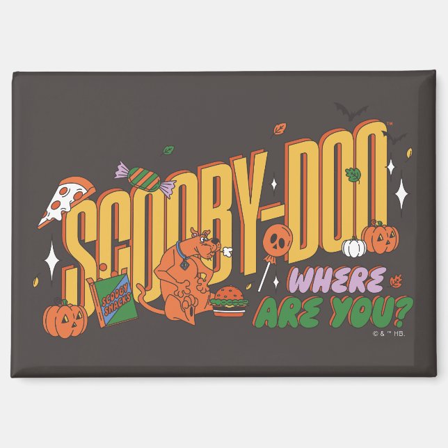Scooby-Doo Halloween Snack Logo Magnet (Front)