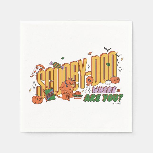 Scooby-Doo Halloween Snack Logo Napkins (Front)
