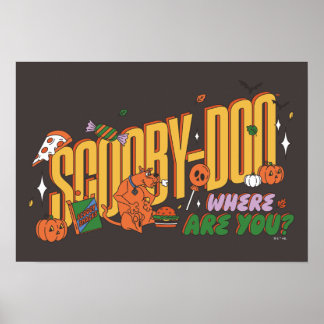 Scooby-Doo Halloween Snack Logo Poster