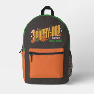 Scooby-Doo Halloween Snack Logo Printed Backpack