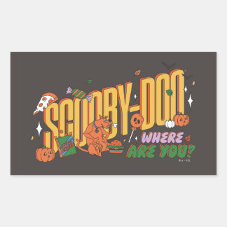 Scooby-Doo Halloween Snack Logo Rectangular Sticker