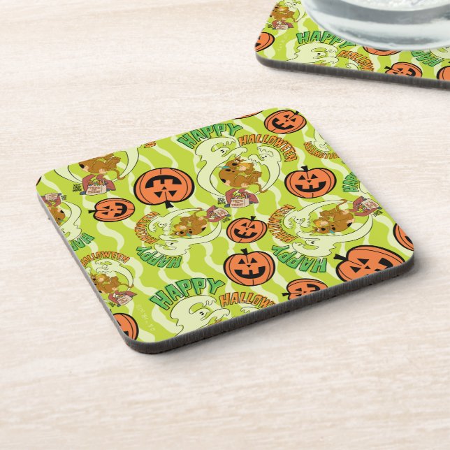 Scooby-Doo | Happy Halloween Pattern Beverage Coaster (Left Side)