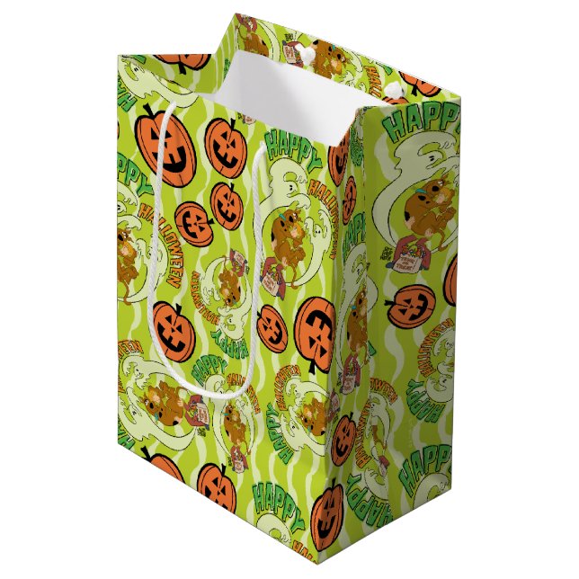 Scooby-Doo | Happy Halloween Pattern Medium Gift Bag (Front Angled)