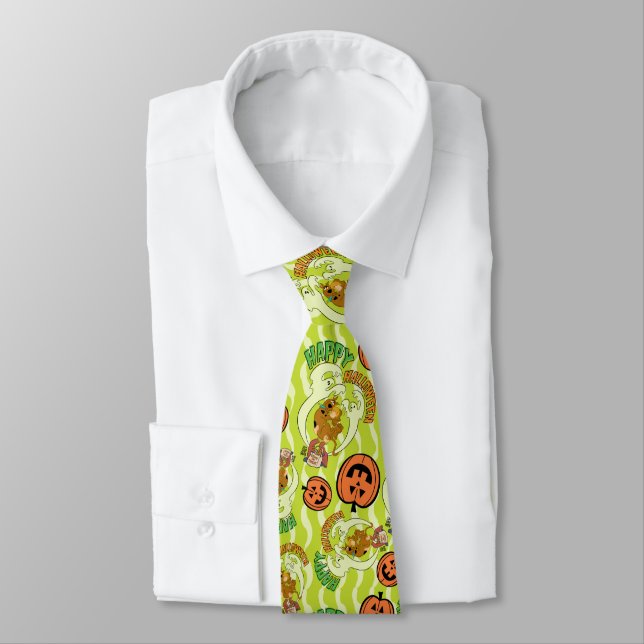 Scooby-Doo | Happy Halloween Pattern Neck Tie (Tied)