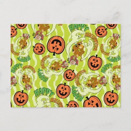 Scooby_Doo  Happy Halloween Pattern Postcard
