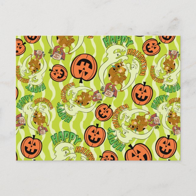 Scooby-Doo | Happy Halloween Pattern Postcard (Front)