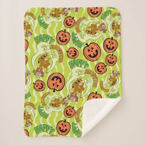 Scooby_Doo  Happy Halloween Pattern Sherpa Blanket