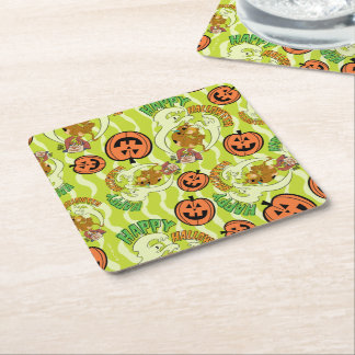 Scooby-Doo | Happy Halloween Pattern Square Paper Coaster