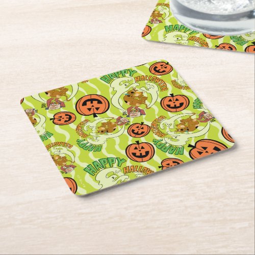 Scooby_Doo  Happy Halloween Pattern Square Paper Coaster