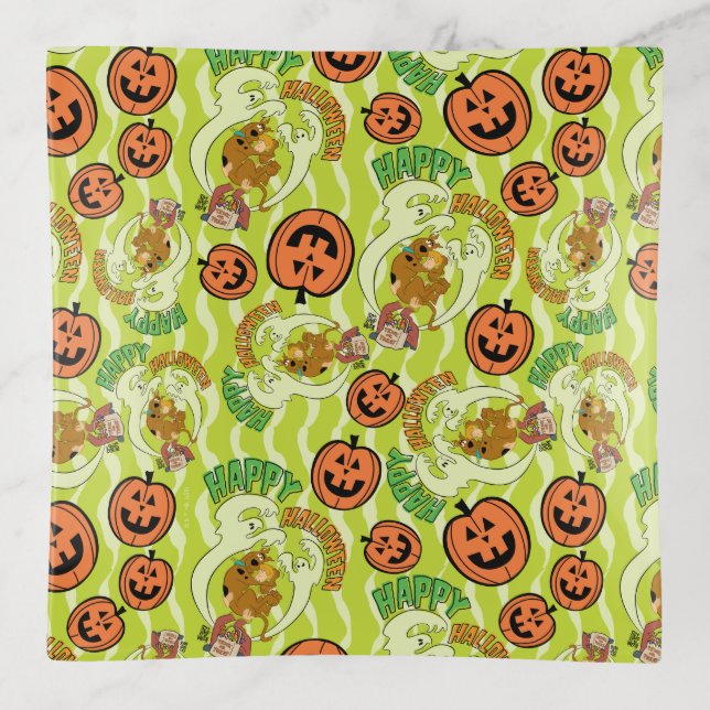 Scooby-Doo | Happy Halloween Pattern Trinket Tray (Front)