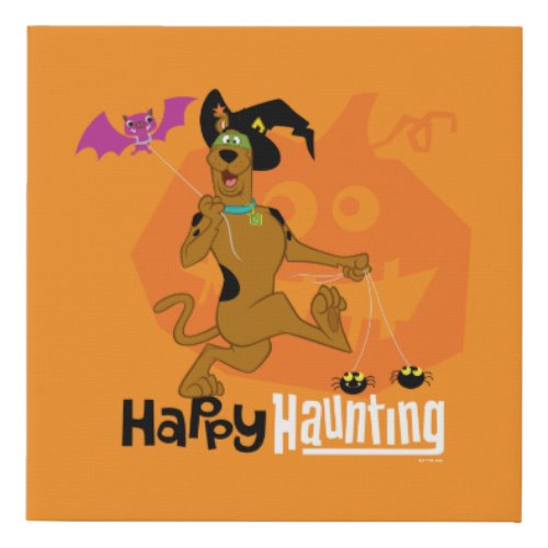 Scooby_Doo  Happy Haunting Faux Canvas Print