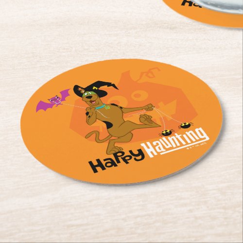 Scooby_Doo  Happy Haunting Round Paper Coaster