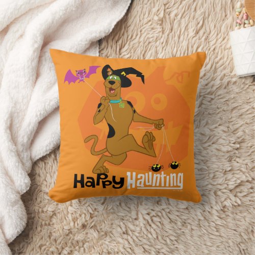 Scooby_Doo  Happy Haunting Throw Pillow