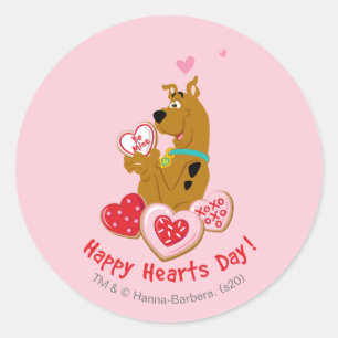 Scooby-Doo - Happy Hearts Day Classic Round Sticker