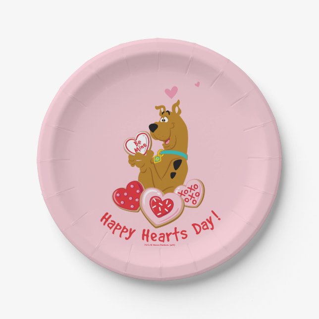 Scooby-Doo - Happy Hearts Day Paper Plates (Front)