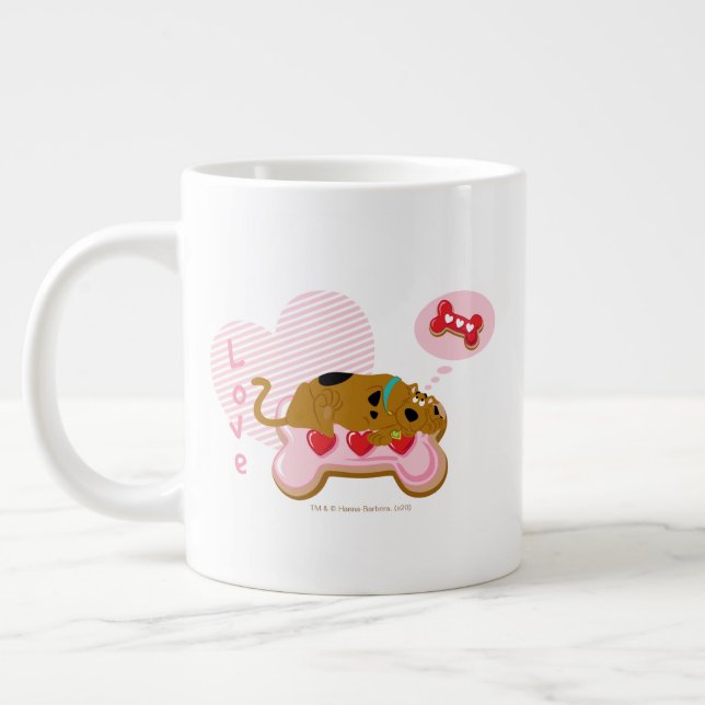 Scooby-Doo - Heart Decorated Scooby Snacks Giant Coffee Mug (Left)